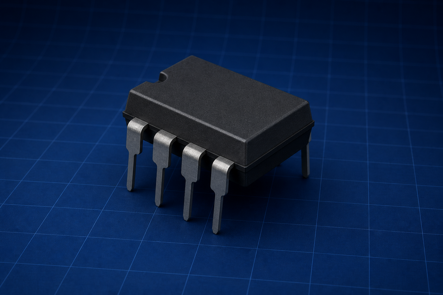 Analog Electronics: op-amp DIP on a heatsink