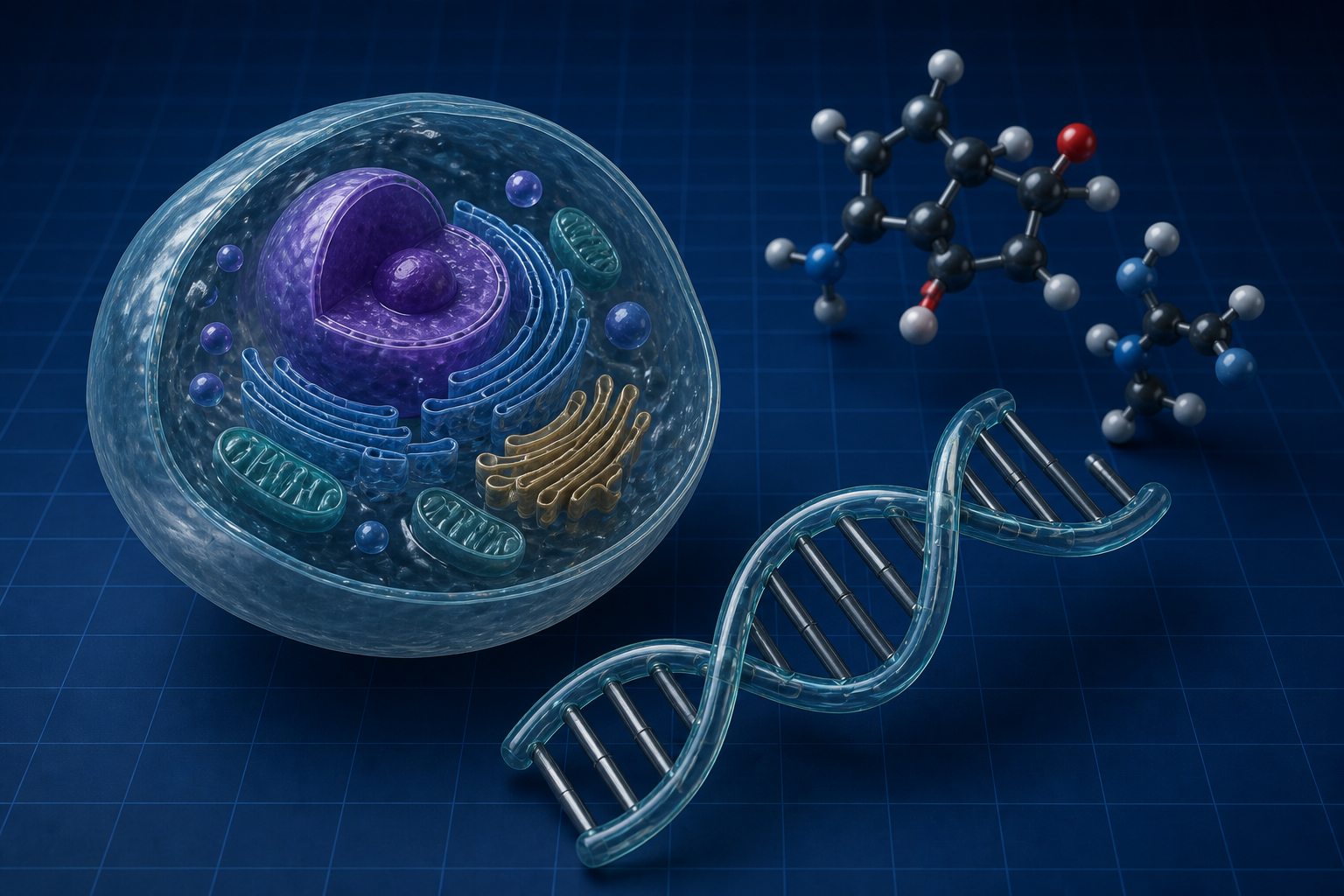 Anatomy & Physiology: cell, DNA, and biomolecule