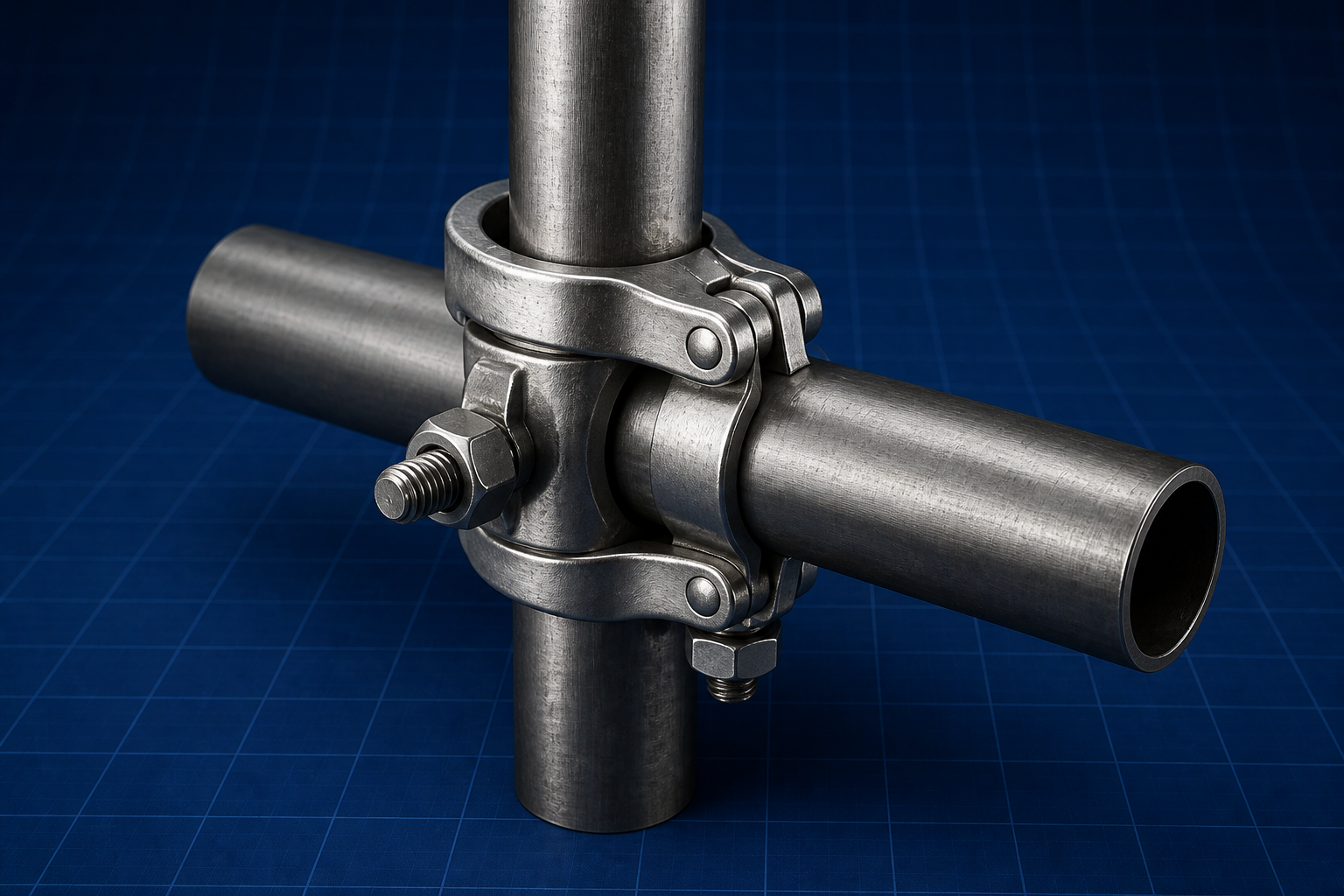 Construction Management: scaffold coupler and ledger