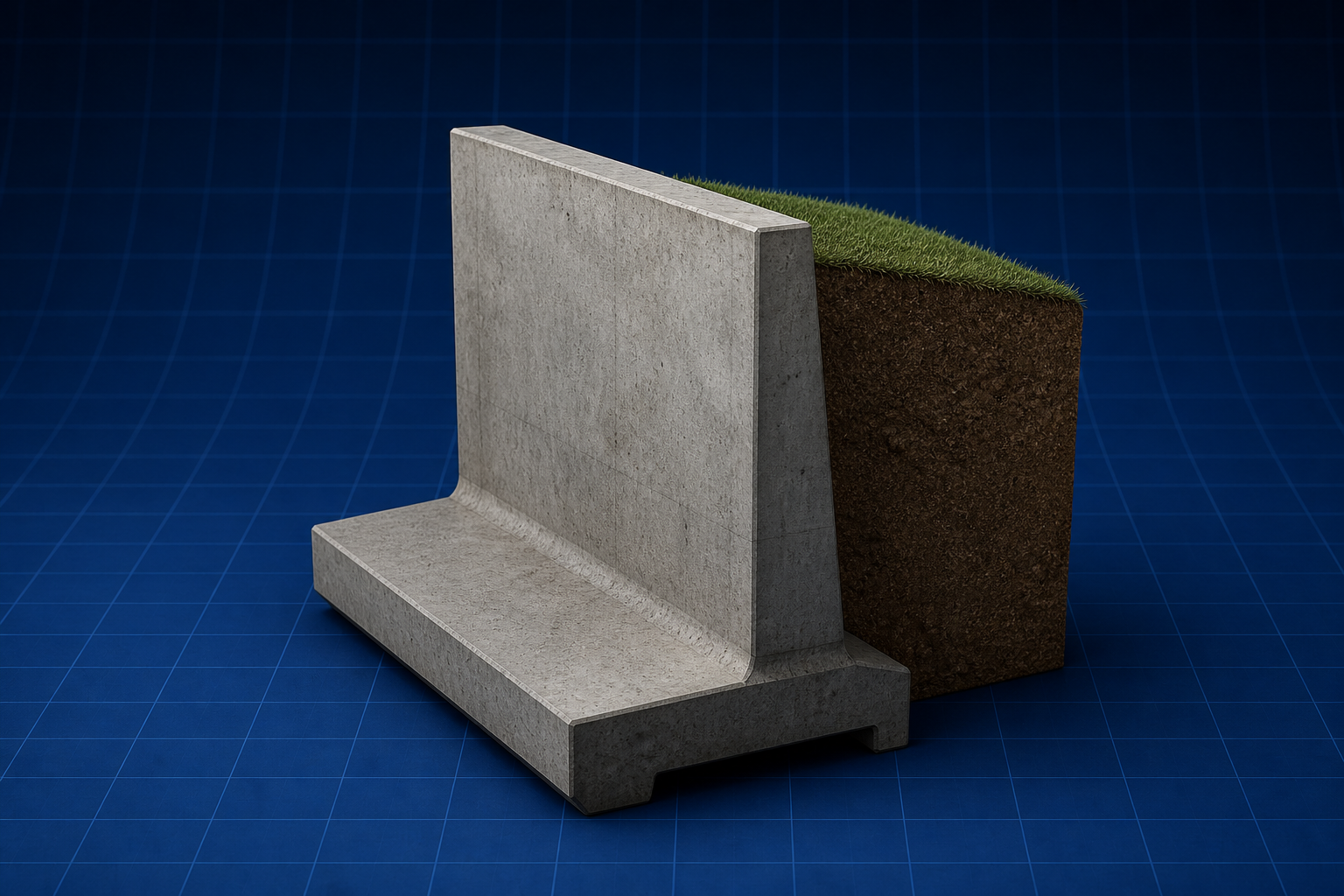Earth Retaining: cantilever retaining wall