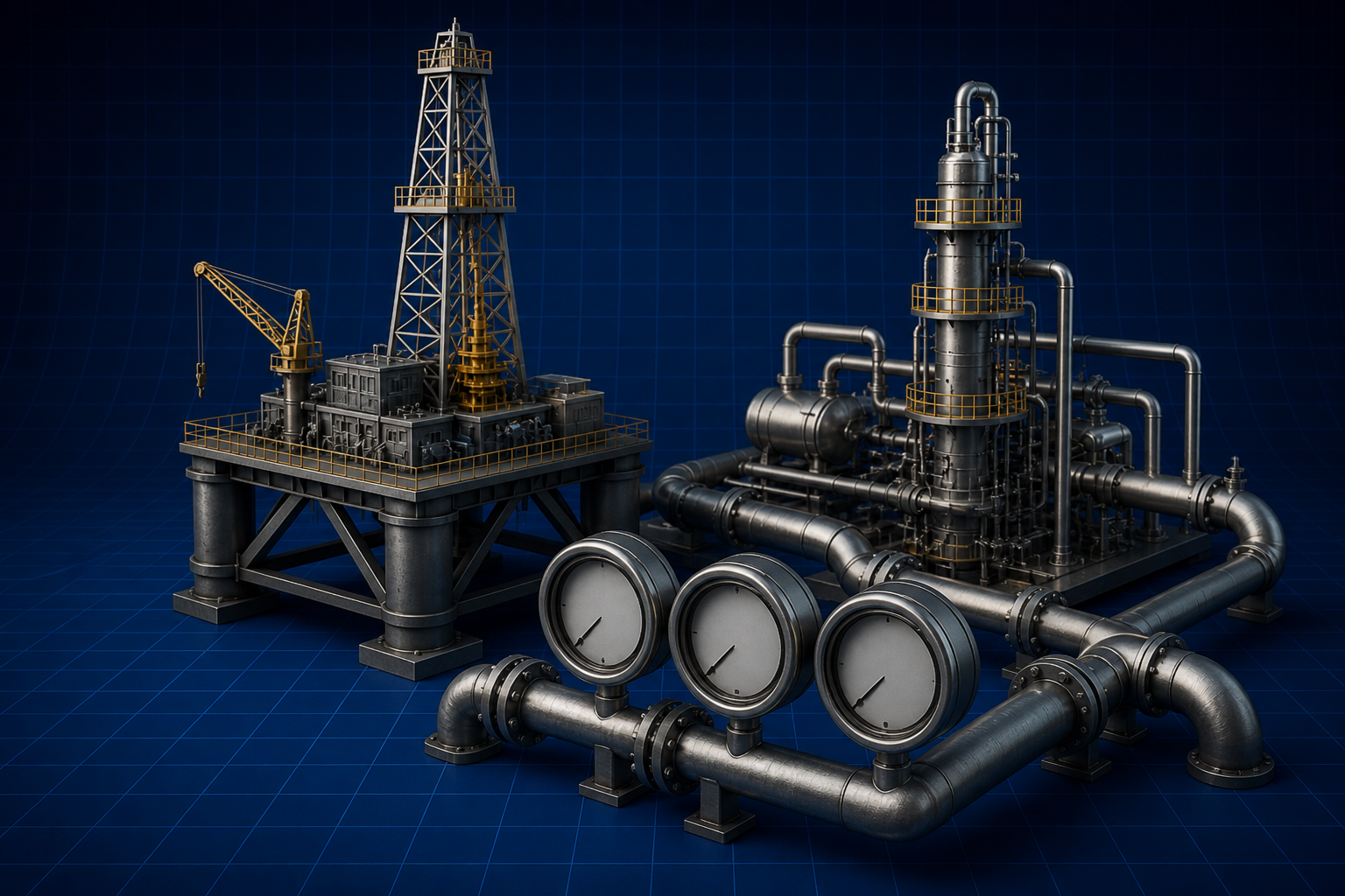 Energy Economics: rig, pipeline, and blank gauges