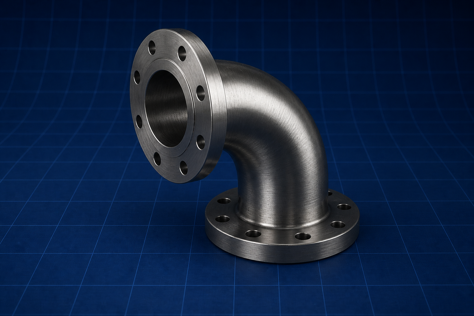 Fluid Mechanics: flanged pipe elbow