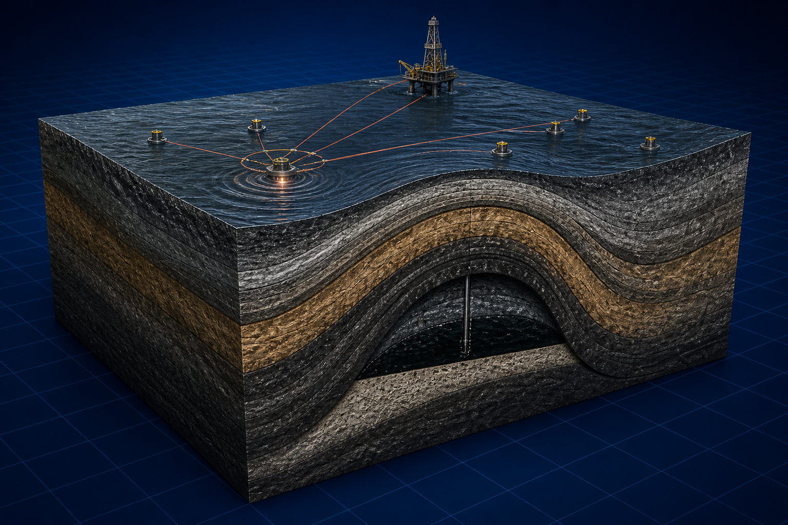 Petroleum Geology: folded strata and oil trap