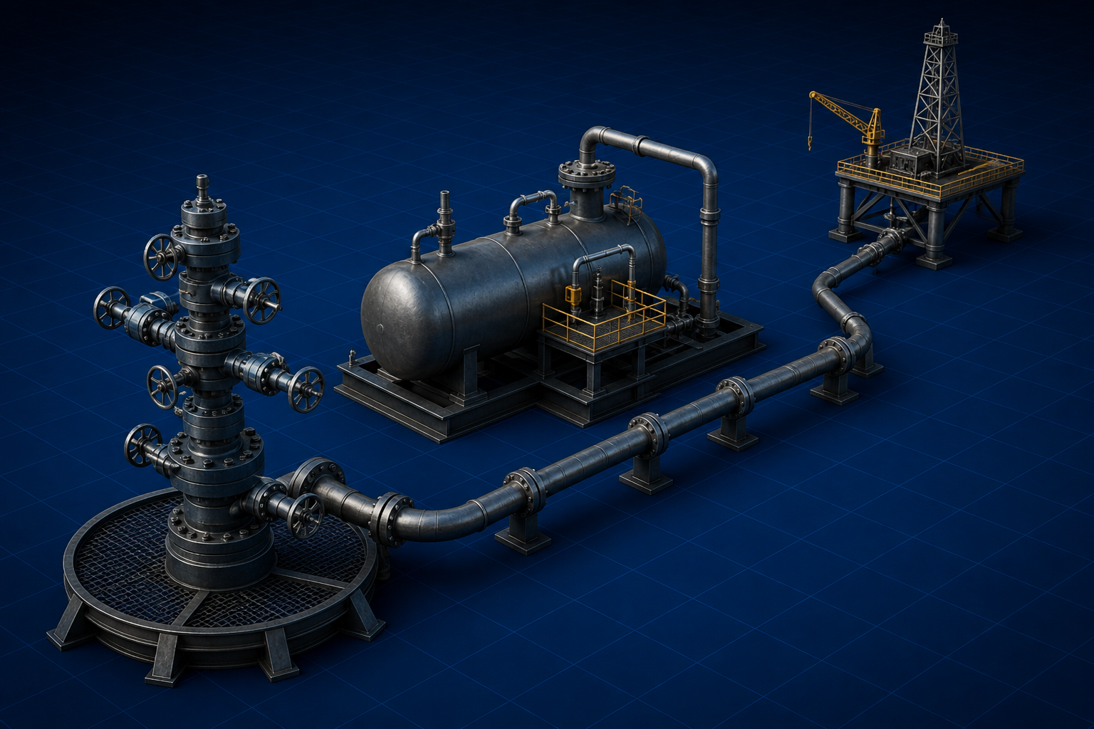 Production: Christmas tree and separator