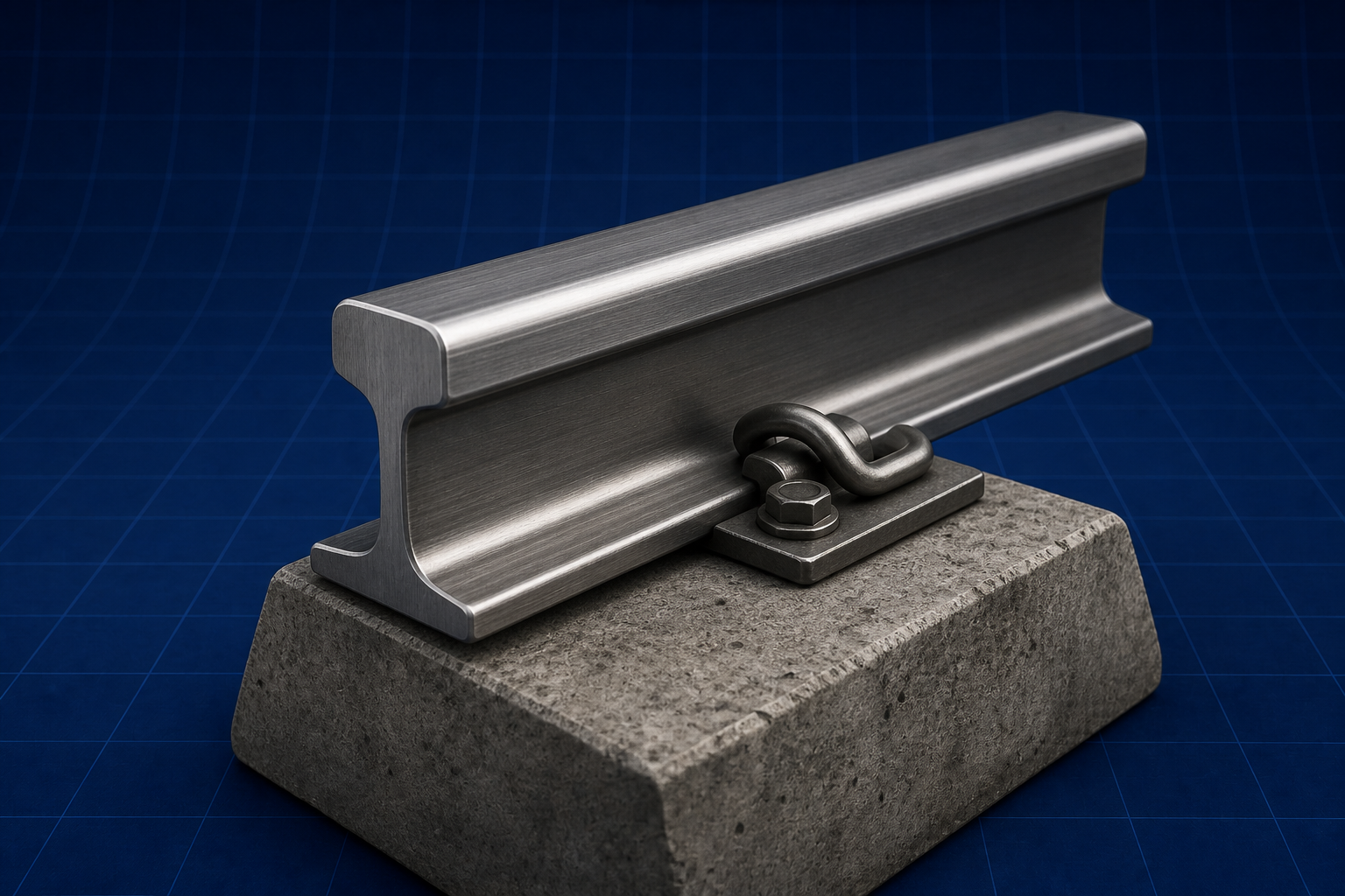 Railway Engineering: rail on sleeper with fastening