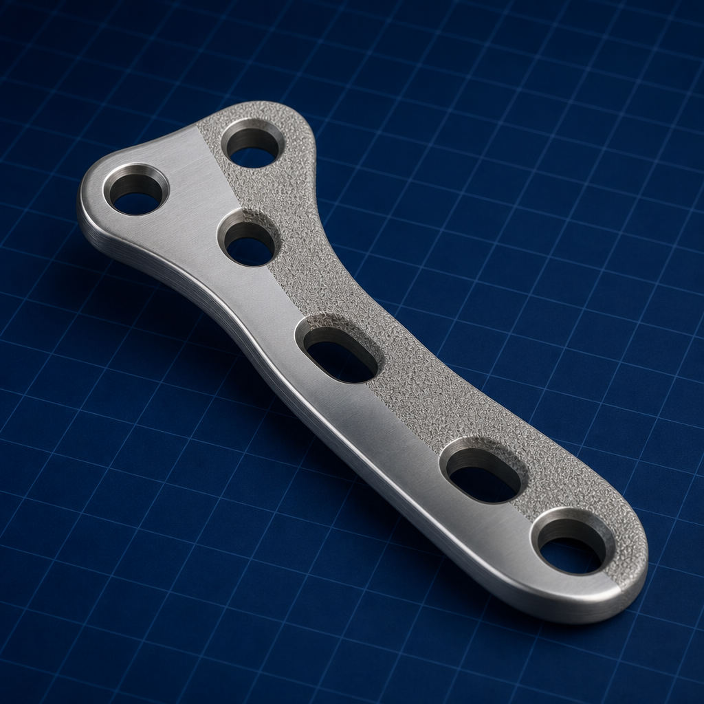 Coated implant plate — Surface Modification
