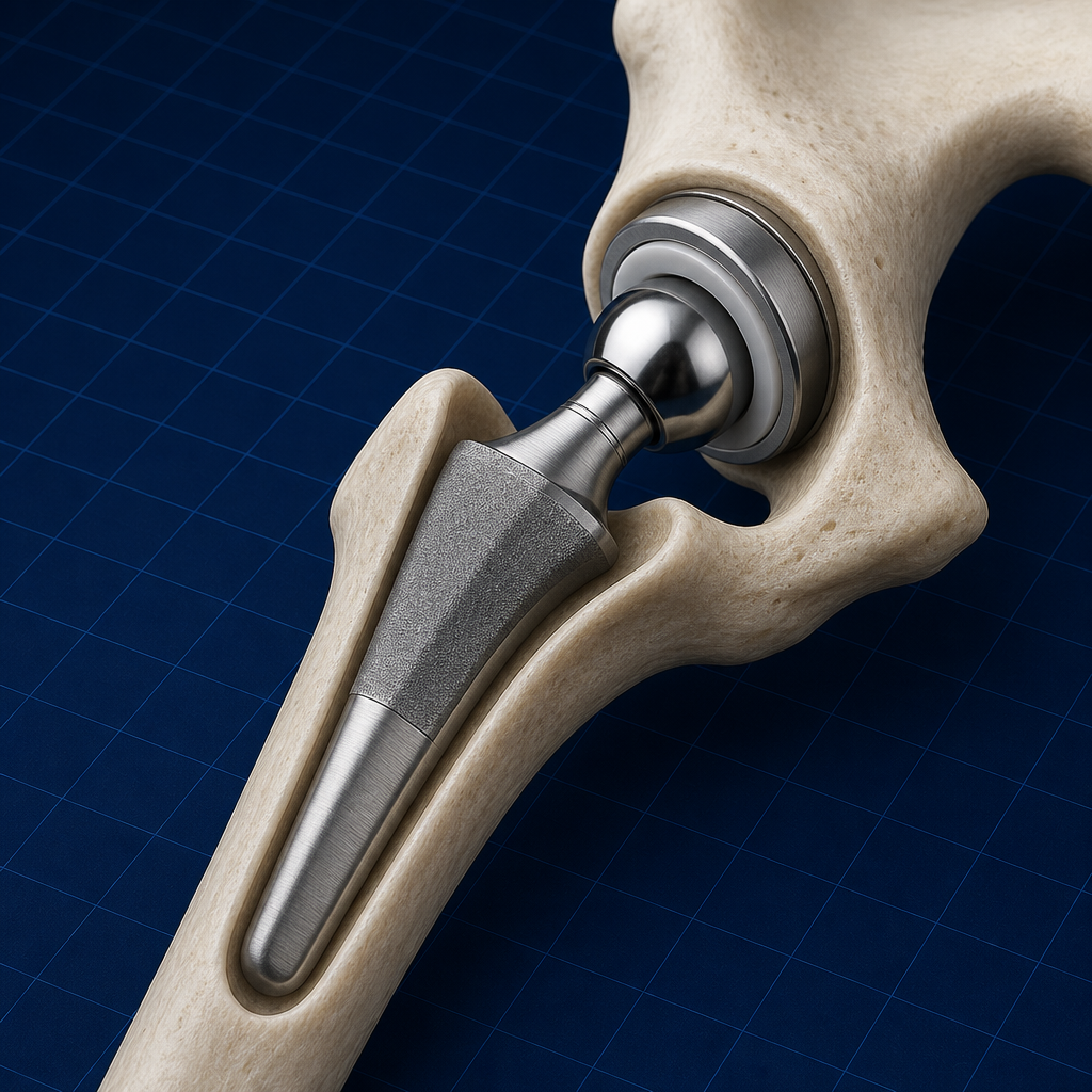 Joint implant in bone socket — Biomechanics of Bone and Joint