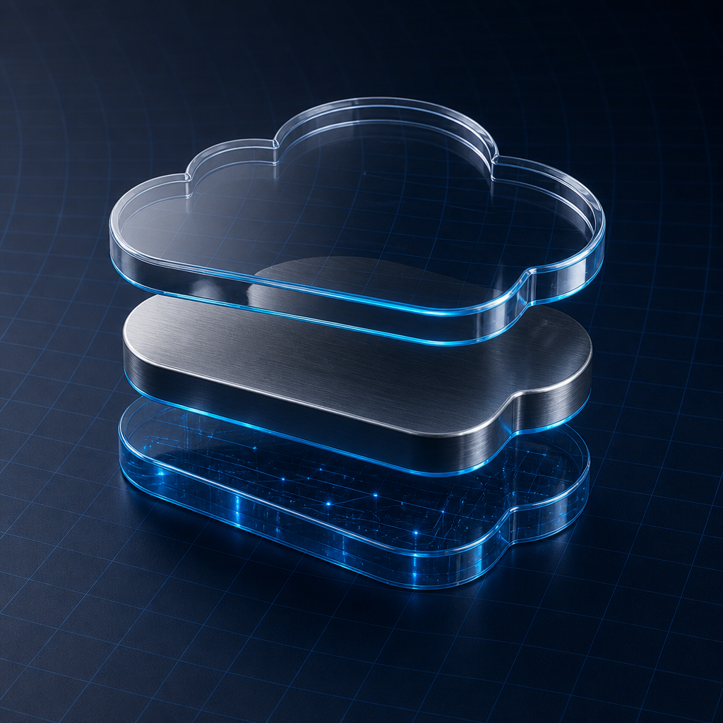 Three stacked layers — IaaS PaaS SaaS