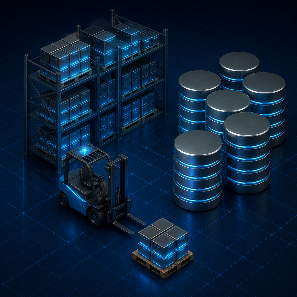 Stacked database cylinders — Data Modelling and Warehousing