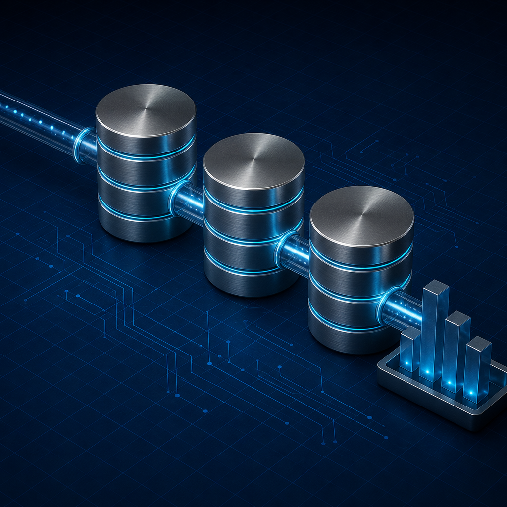 Three-stage data pipeline — ETL and ELT Patterns