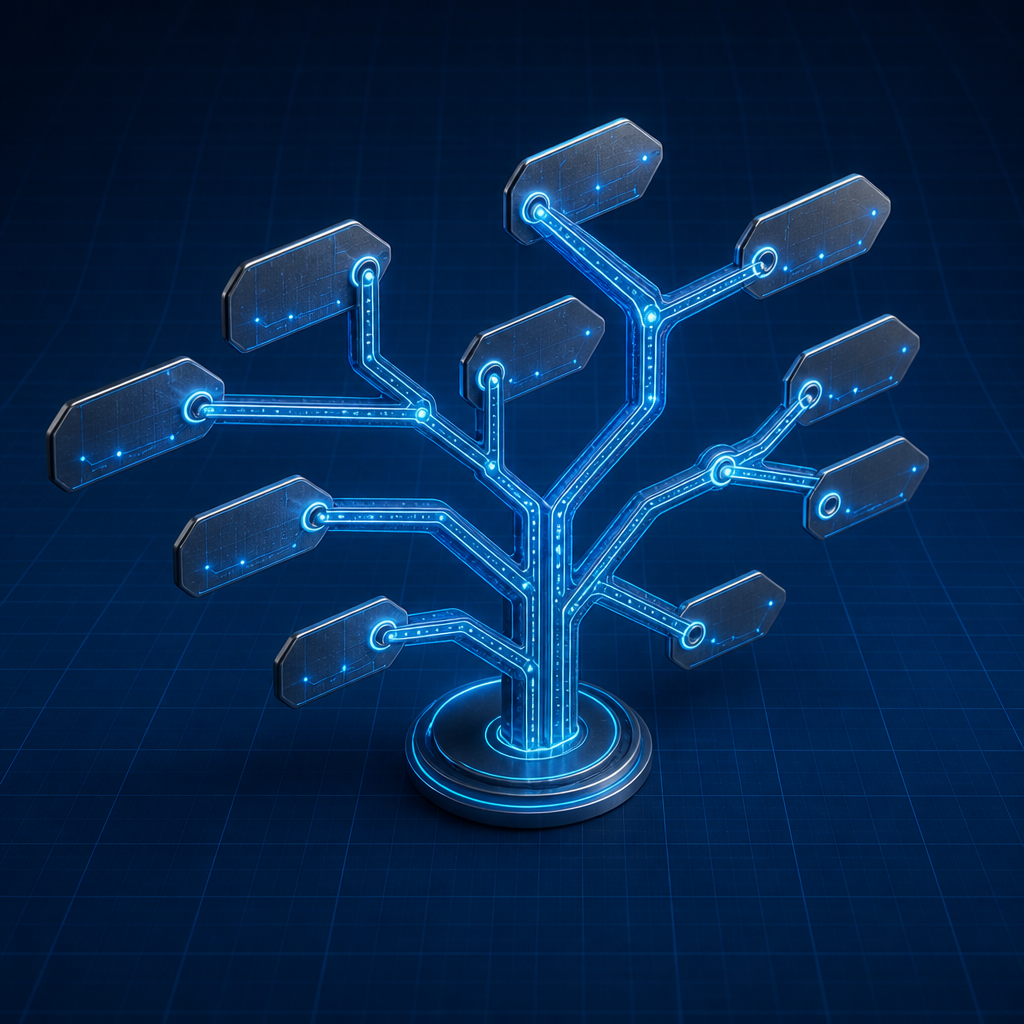 Tagged branch tree — Version Control Workflows