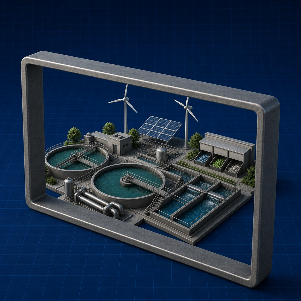 Project site through a viewing frame — EIA Process and Screening