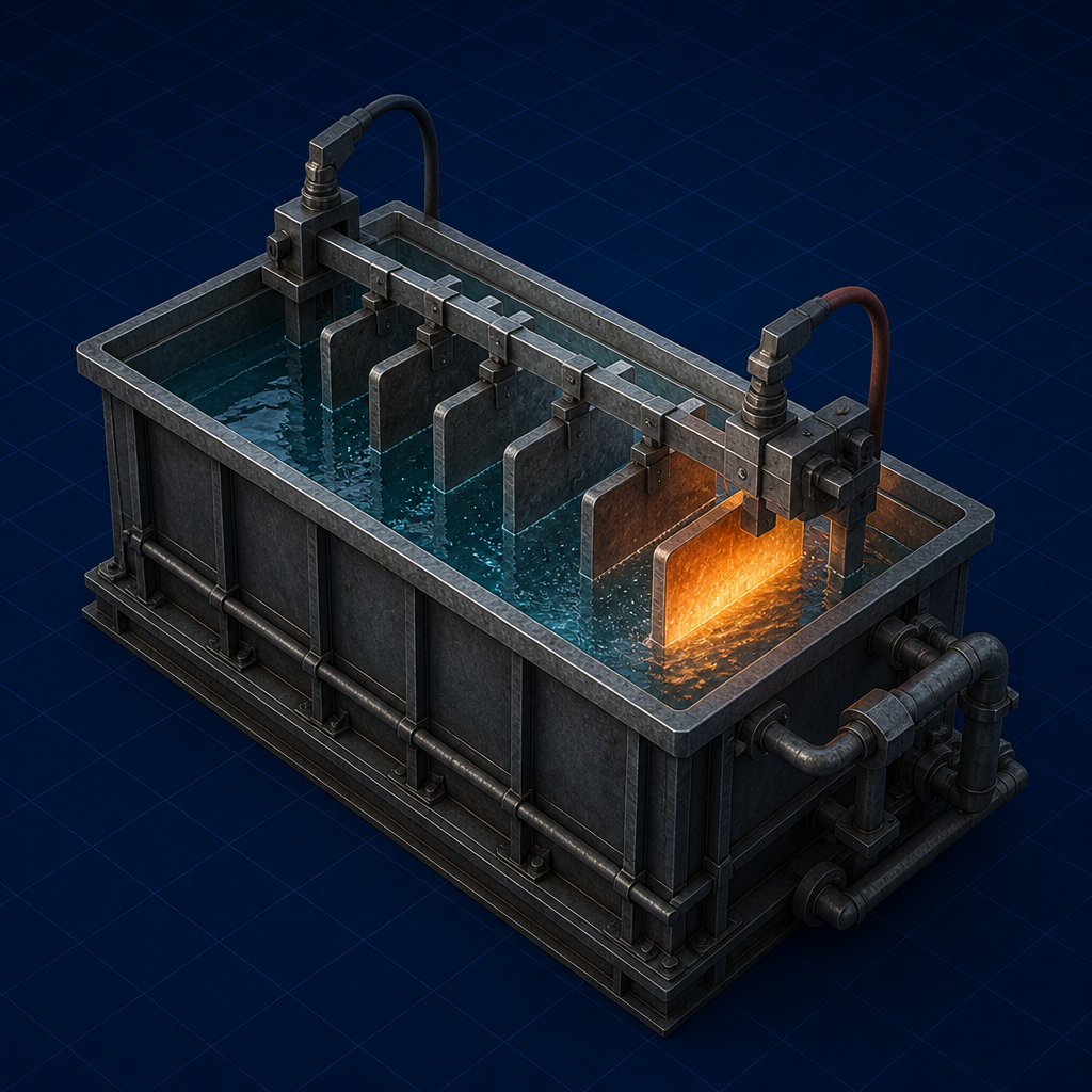 Electrolysis cell and cathode — Electrometallurgy