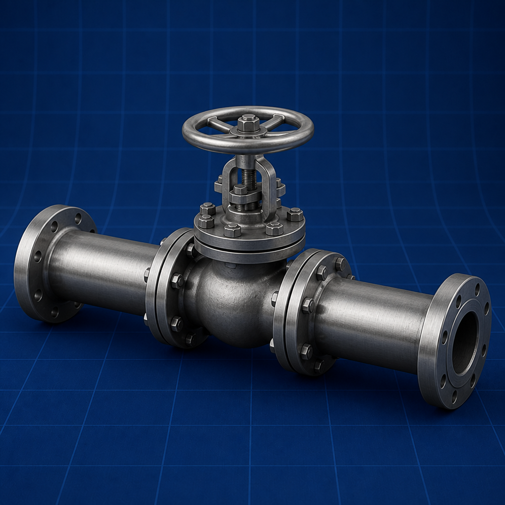 Pipe with valve — Flow Through Pipes
