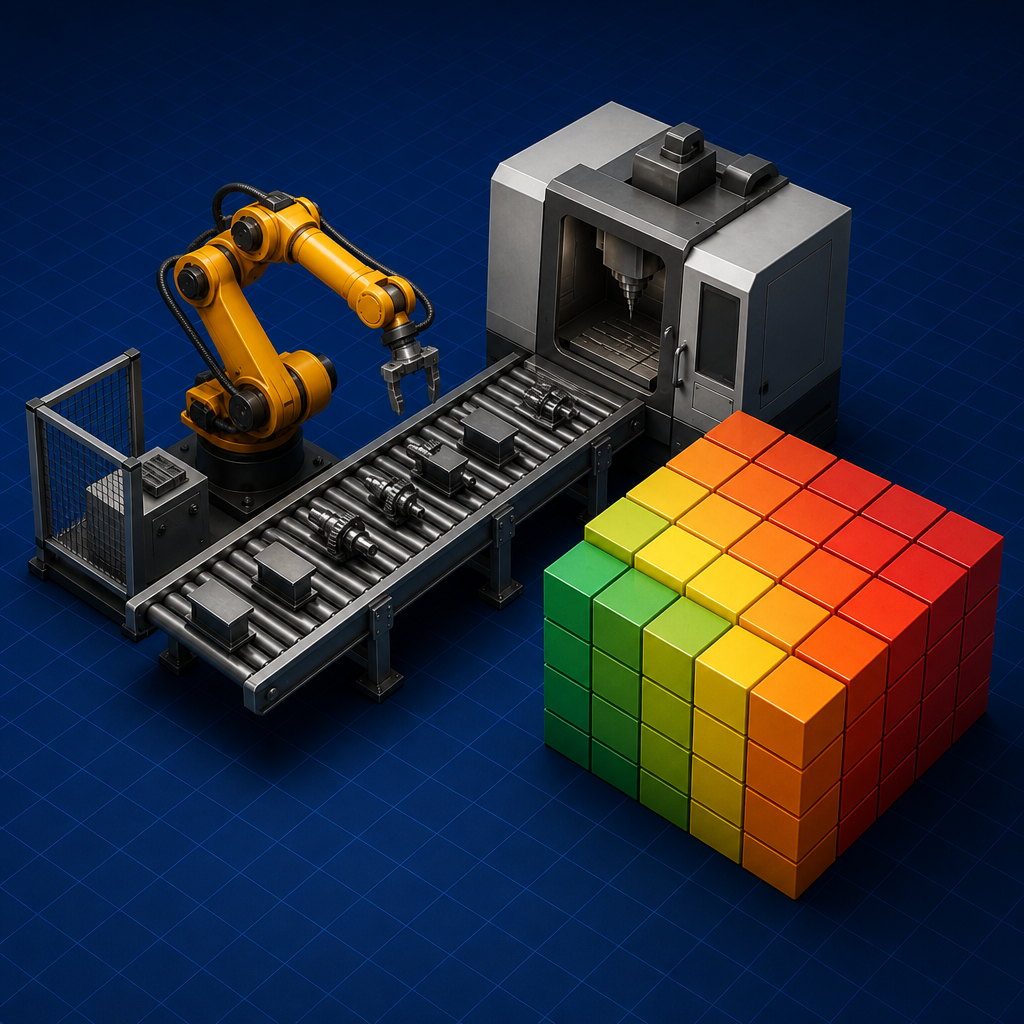 Risk cube grid and robot cell — Risk Assessment Techniques