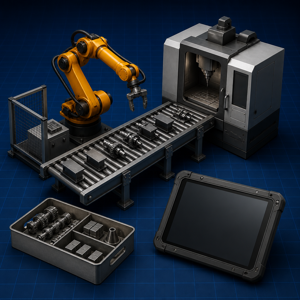 Industrial tablet and spare tray — Computerized Maintenance Management Systems