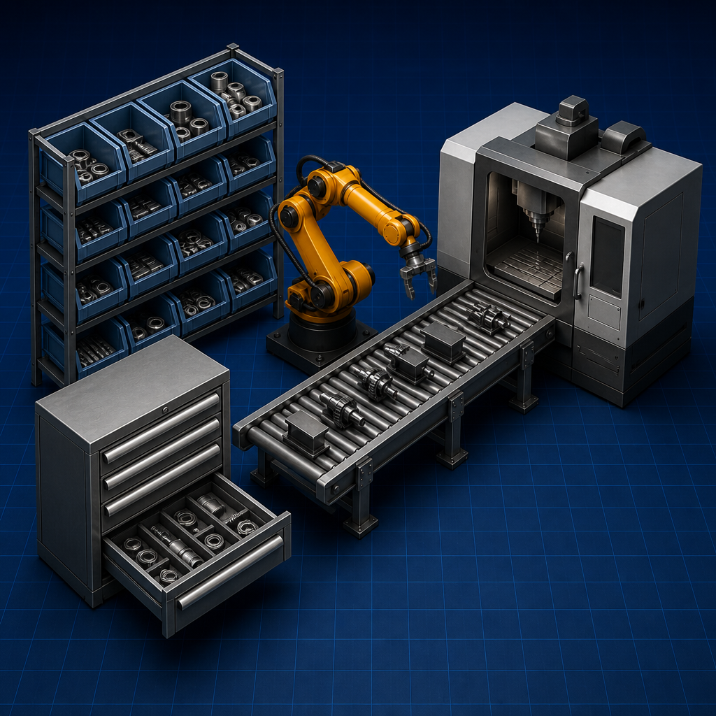 Spare-parts bins and CNC — Spare Parts Management