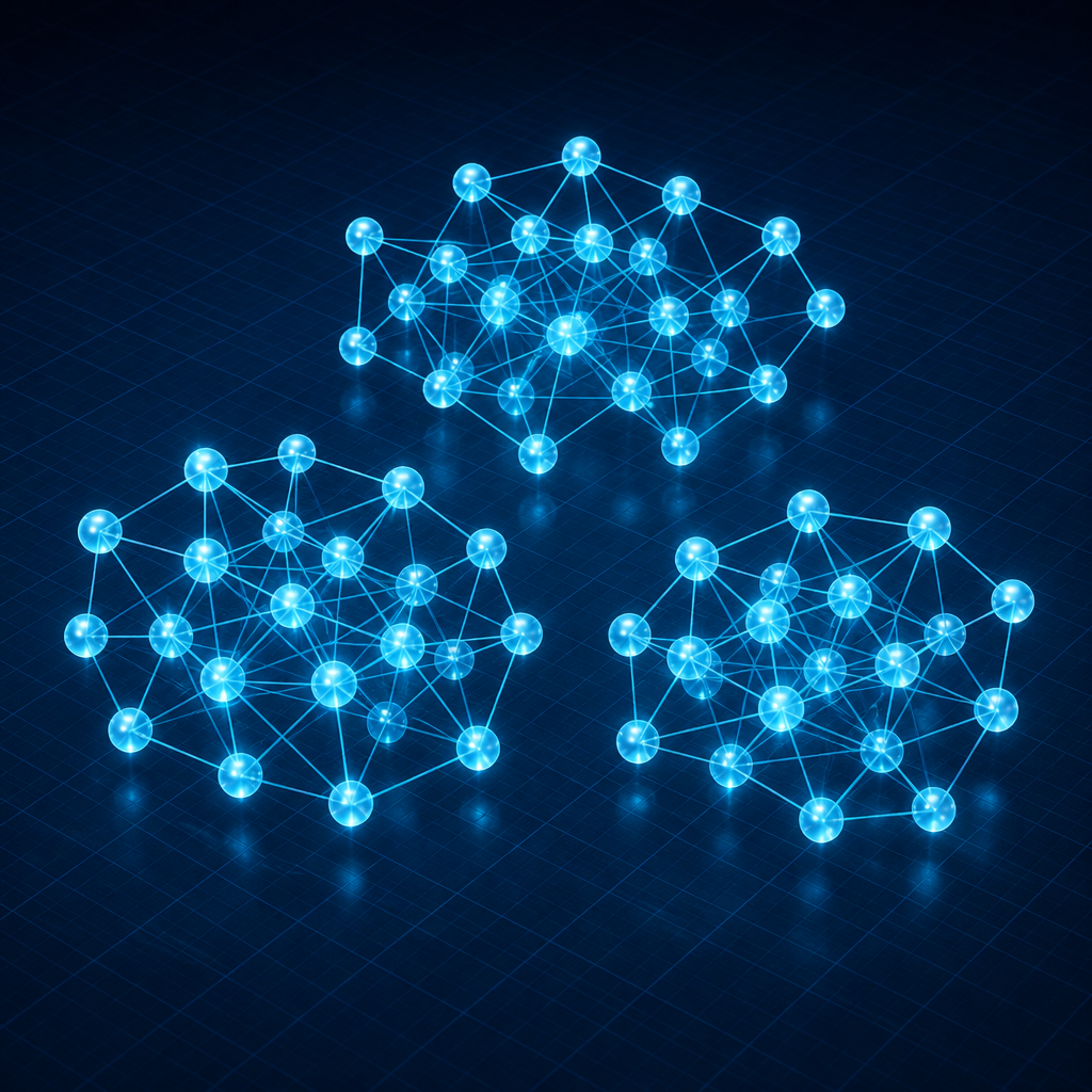 Clustered node clouds — Unsupervised Learning