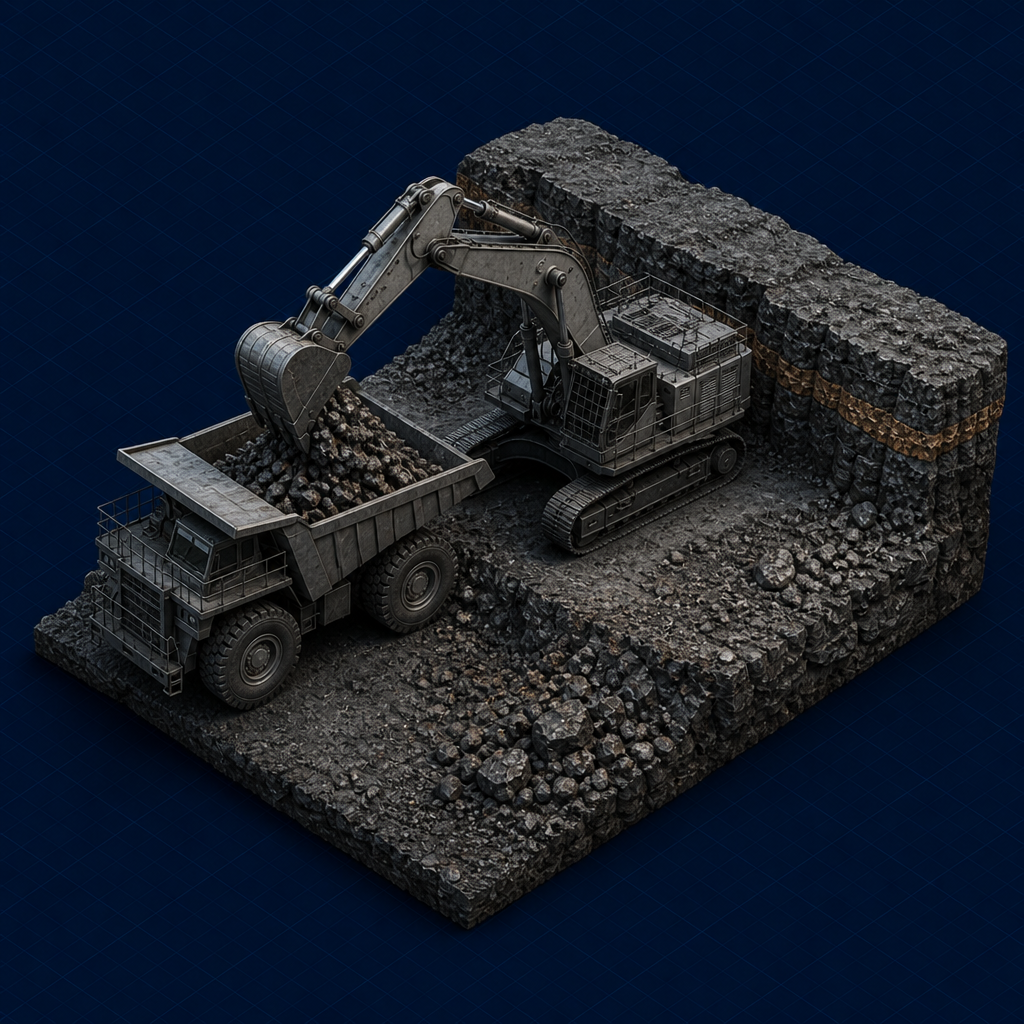 Open-pit excavator and haul truck — Surface Mining Methods