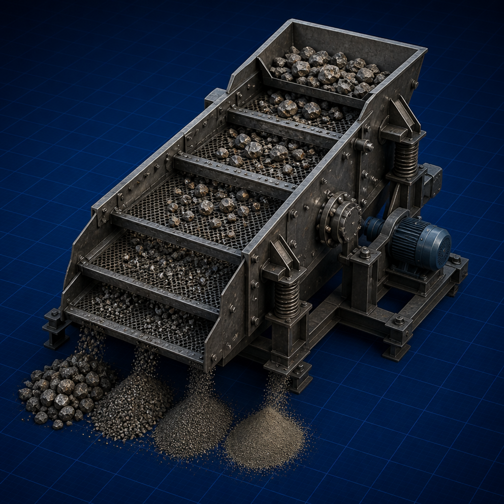 Vibrating screen deck — Screening and Classification