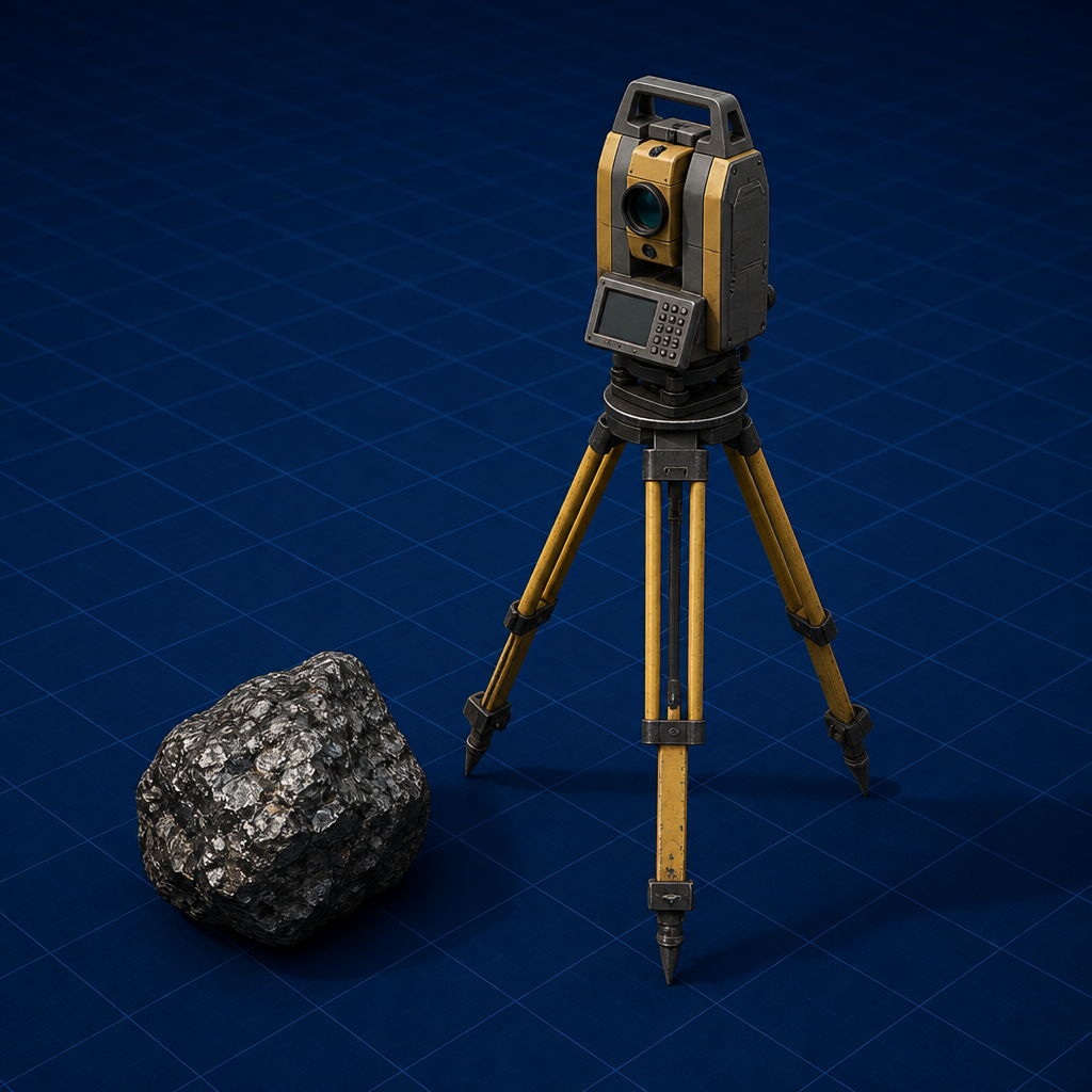 Total station on a pit bench — Survey Instruments for Mines