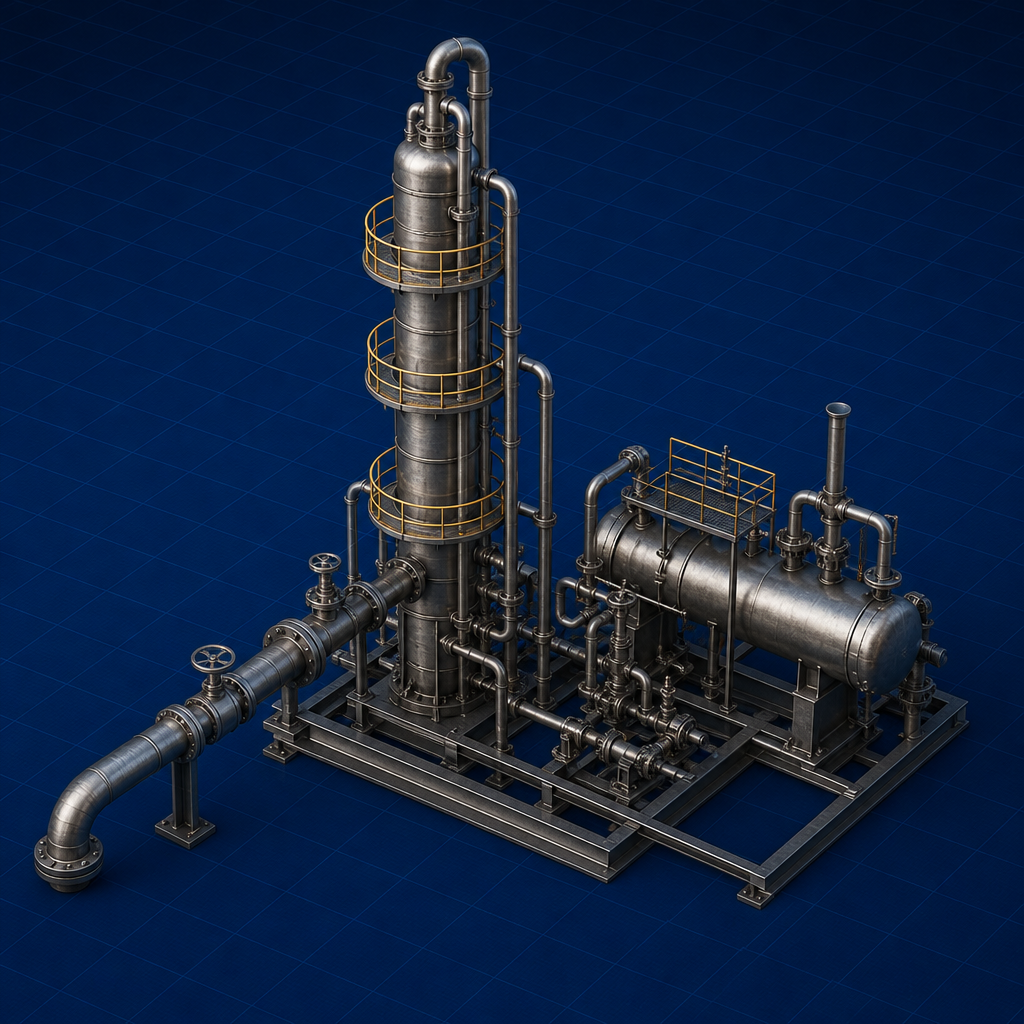 Glycol dehydrator tower — Gas Dehydration