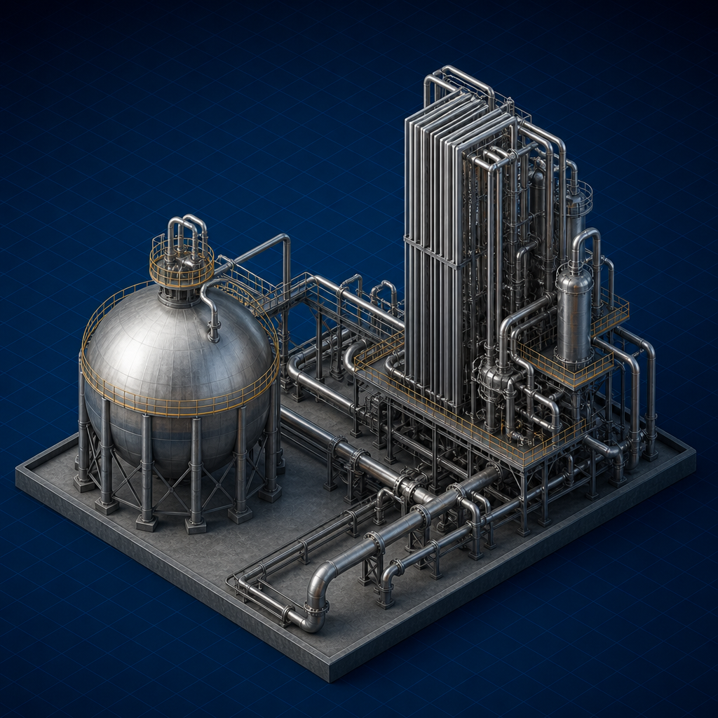 LNG cold box and sphere — LNG Process Fundamentals