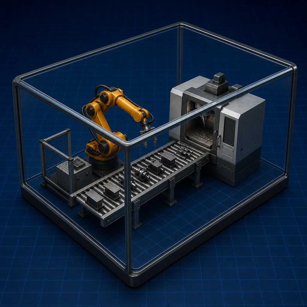 Miniature factory in a glass box — Simulation Basics