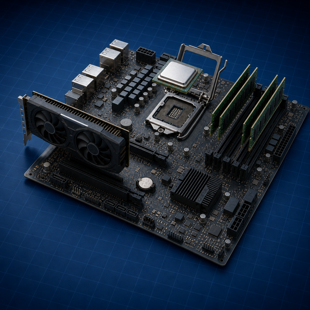 Traced PCB with vias — Routing and Signal Integrity