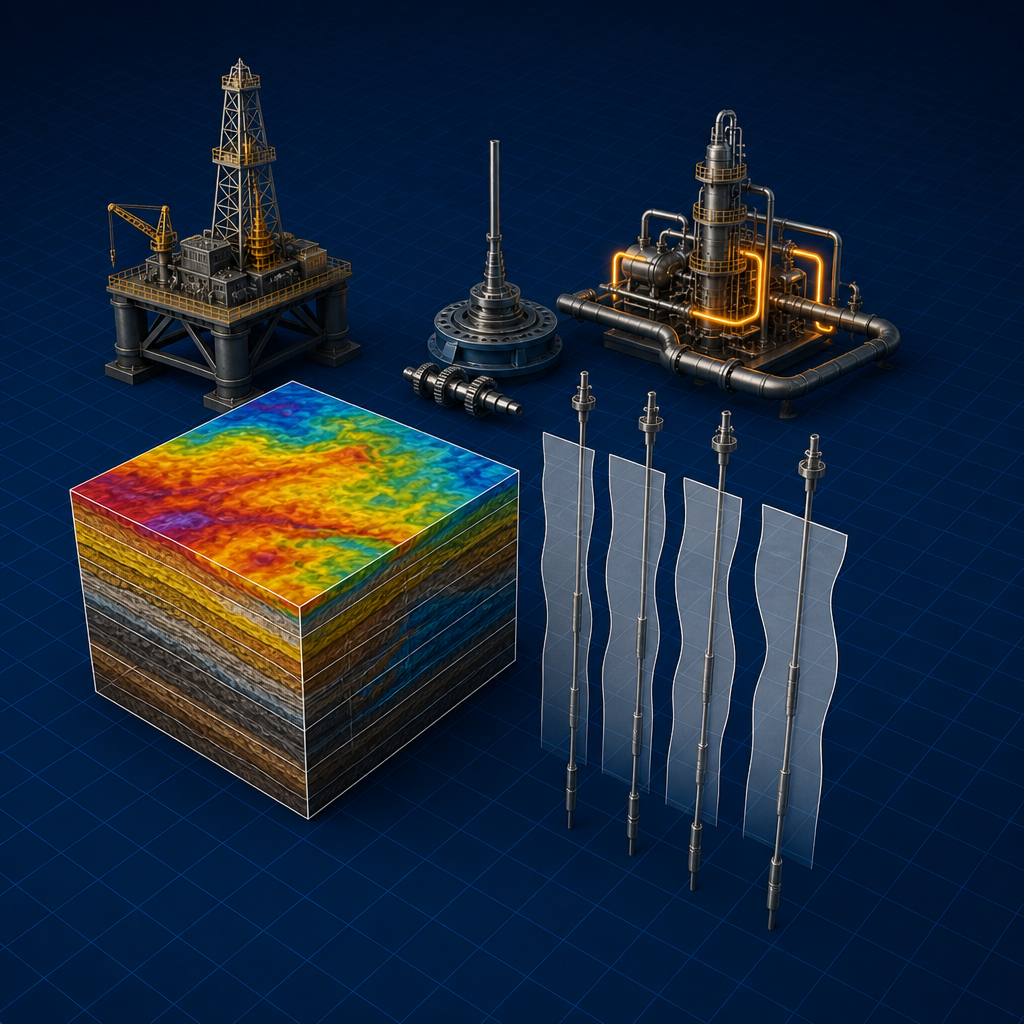 Property cube and blank logs — Reservoir Characterization