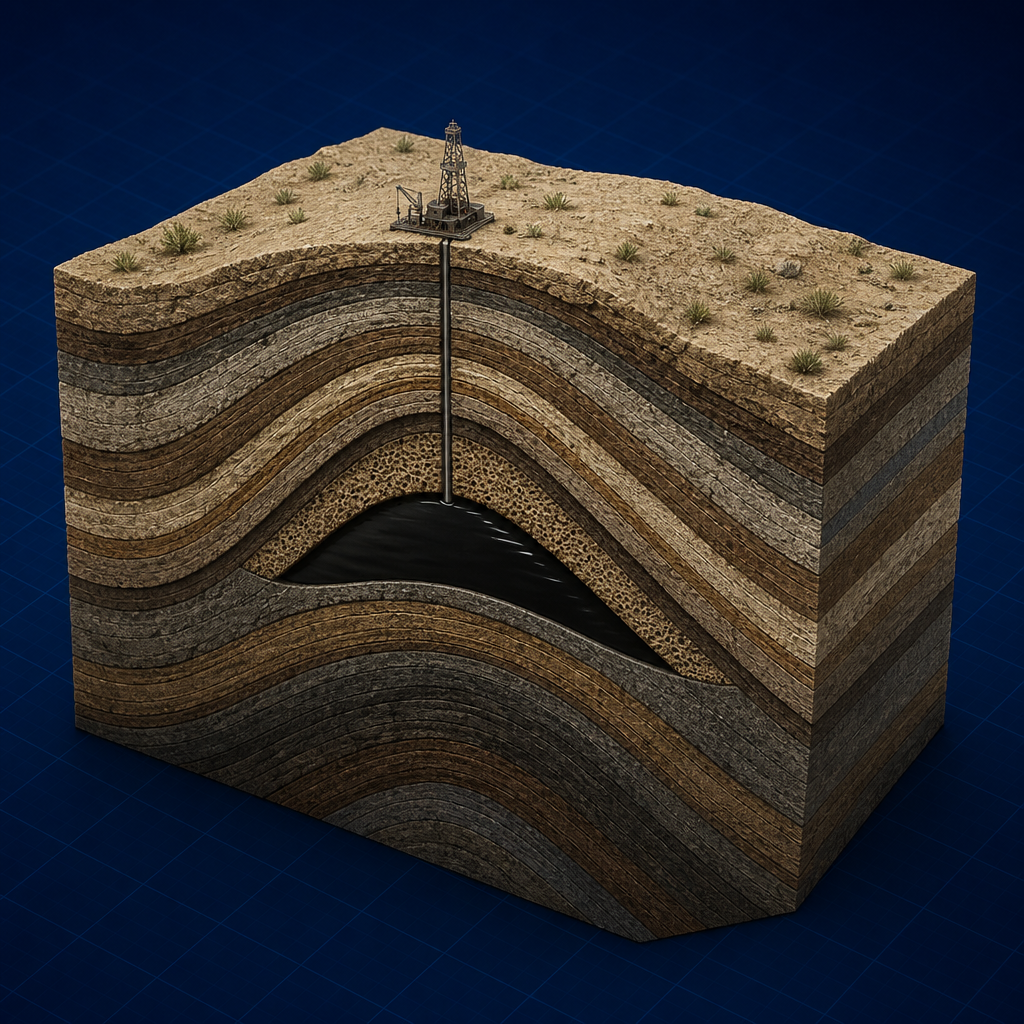 Anticline oil trap — Structural Geology for Hydrocarbons
