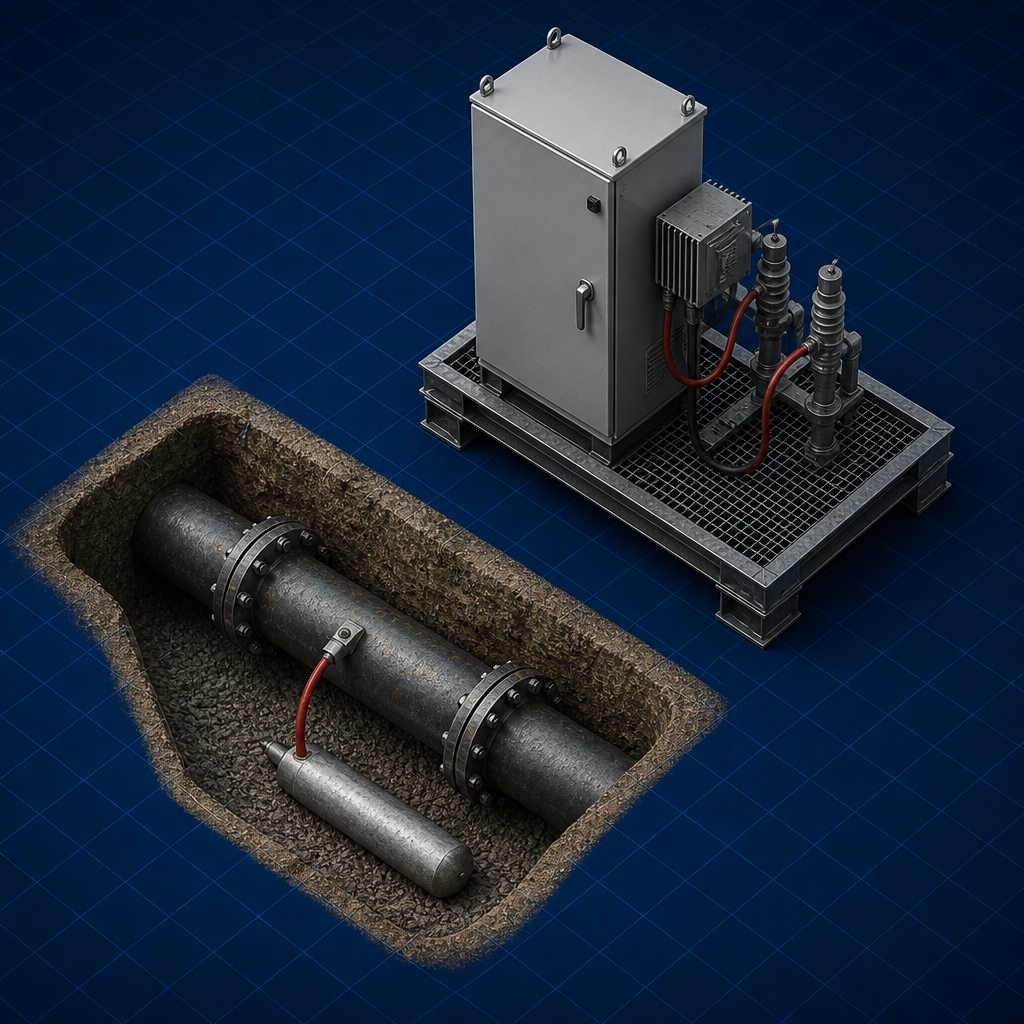 Anode on a buried pipe — Corrosion and Cathodic Protection