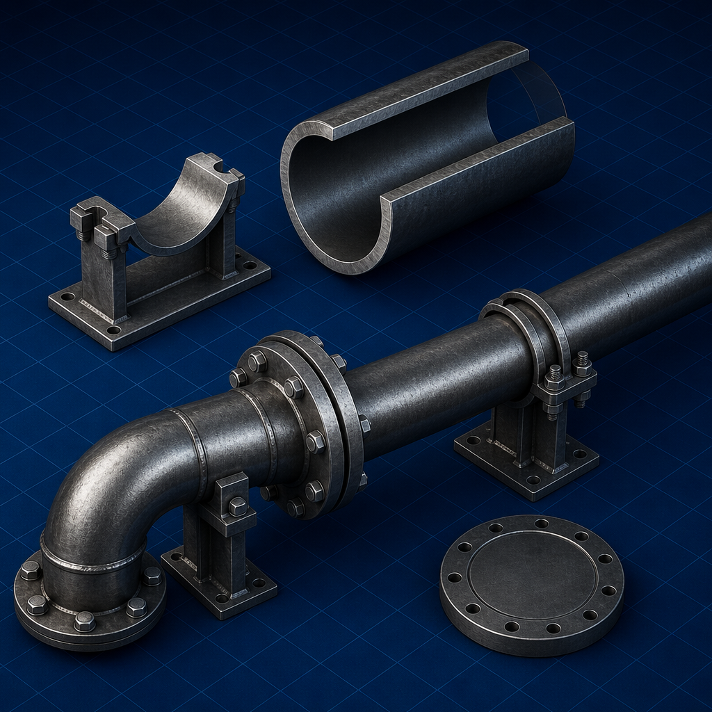 Pipe cutaway and supports — Pipeline Design Codes