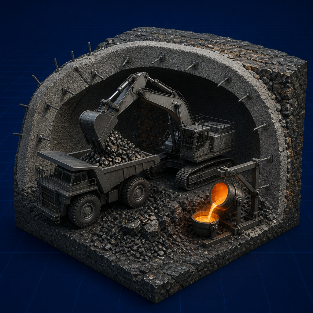 Rock bolts and steel set — Support Systems in Excavations
