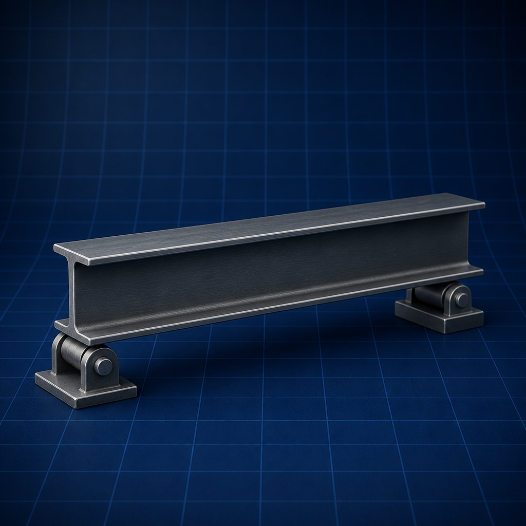 Pin-and-roller beam — Determinacy and Stability