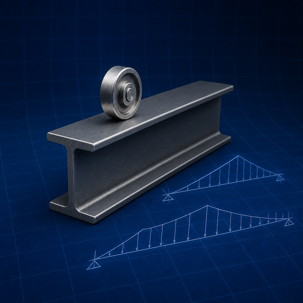 Rolling load on beam — Influence Line Diagrams