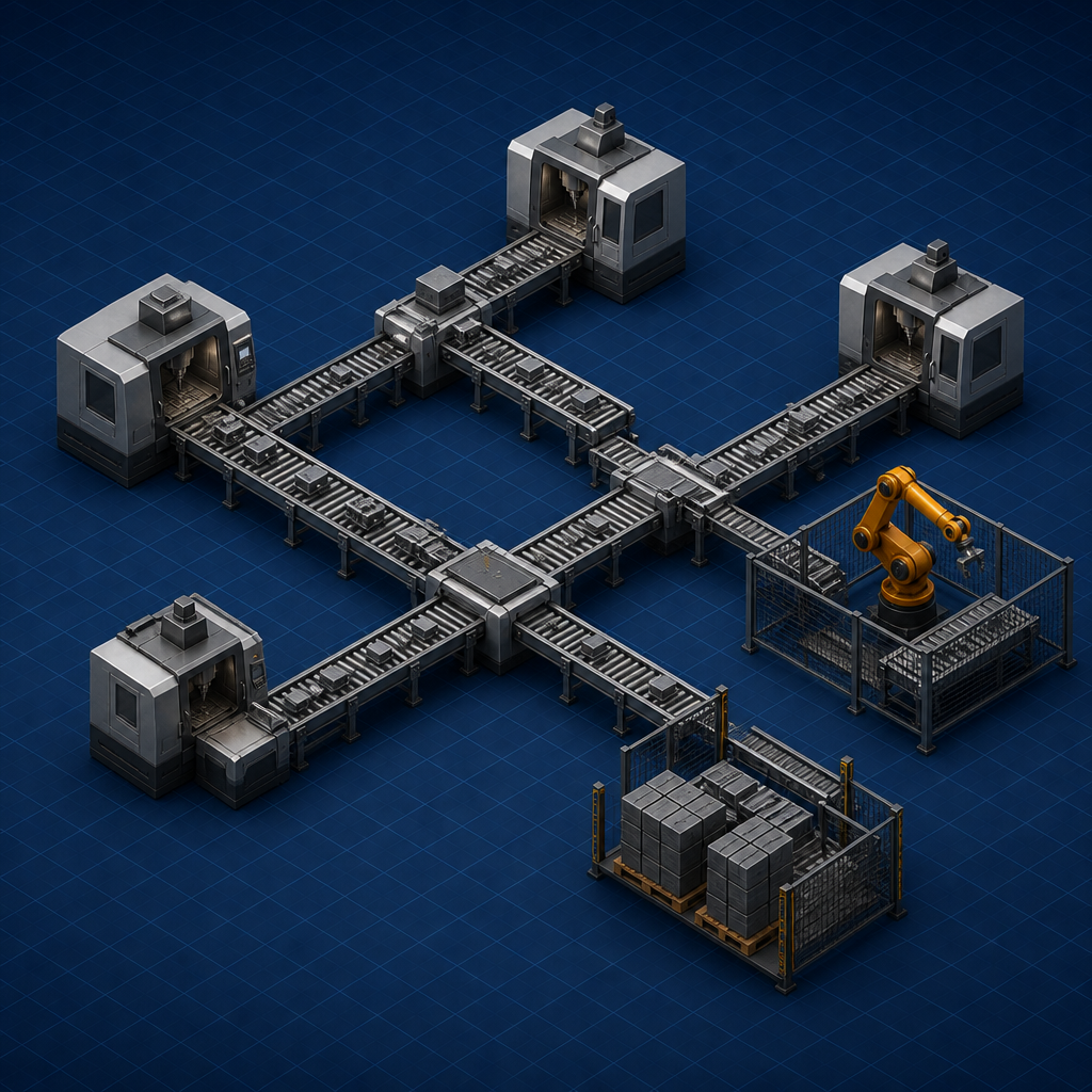Factory nodes and palletizer — Supply Chain Network Design