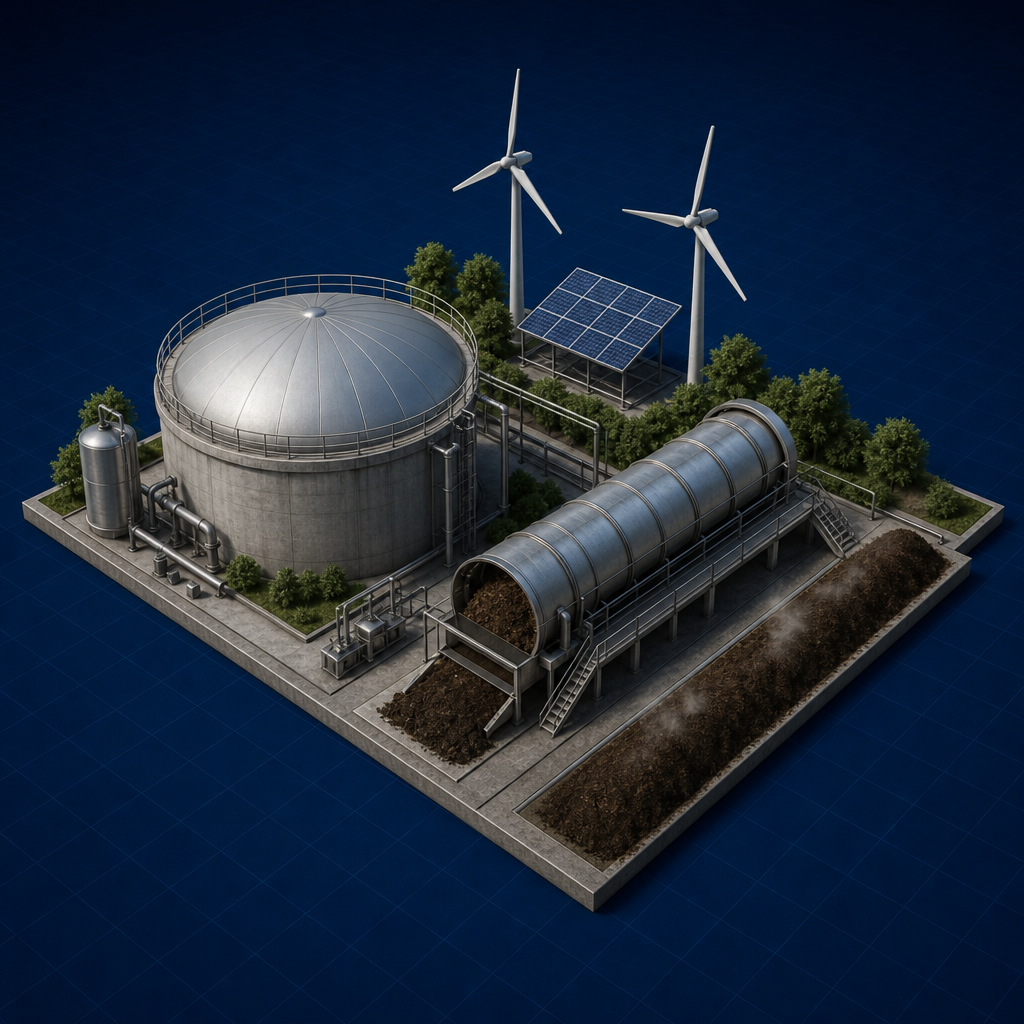 Compost drum and digester — Composting and Anaerobic Digestion