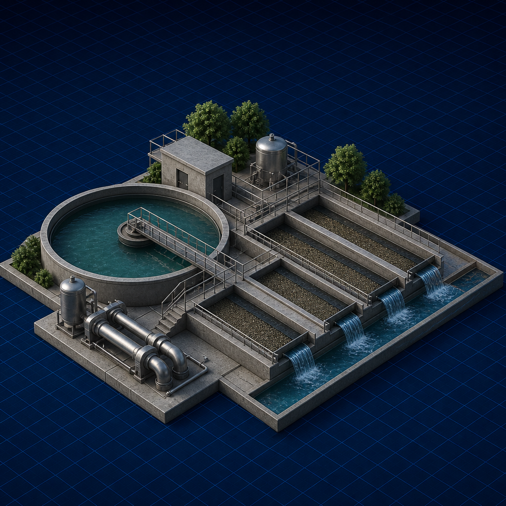 Clarifier and sand filter — Sedimentation and Filtration
