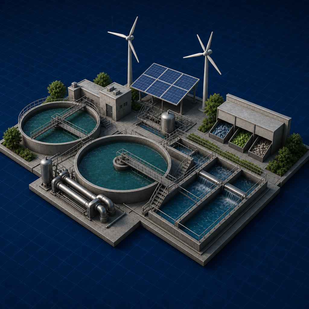 Treatment plant with solar roof — Water Treatment Plant Design