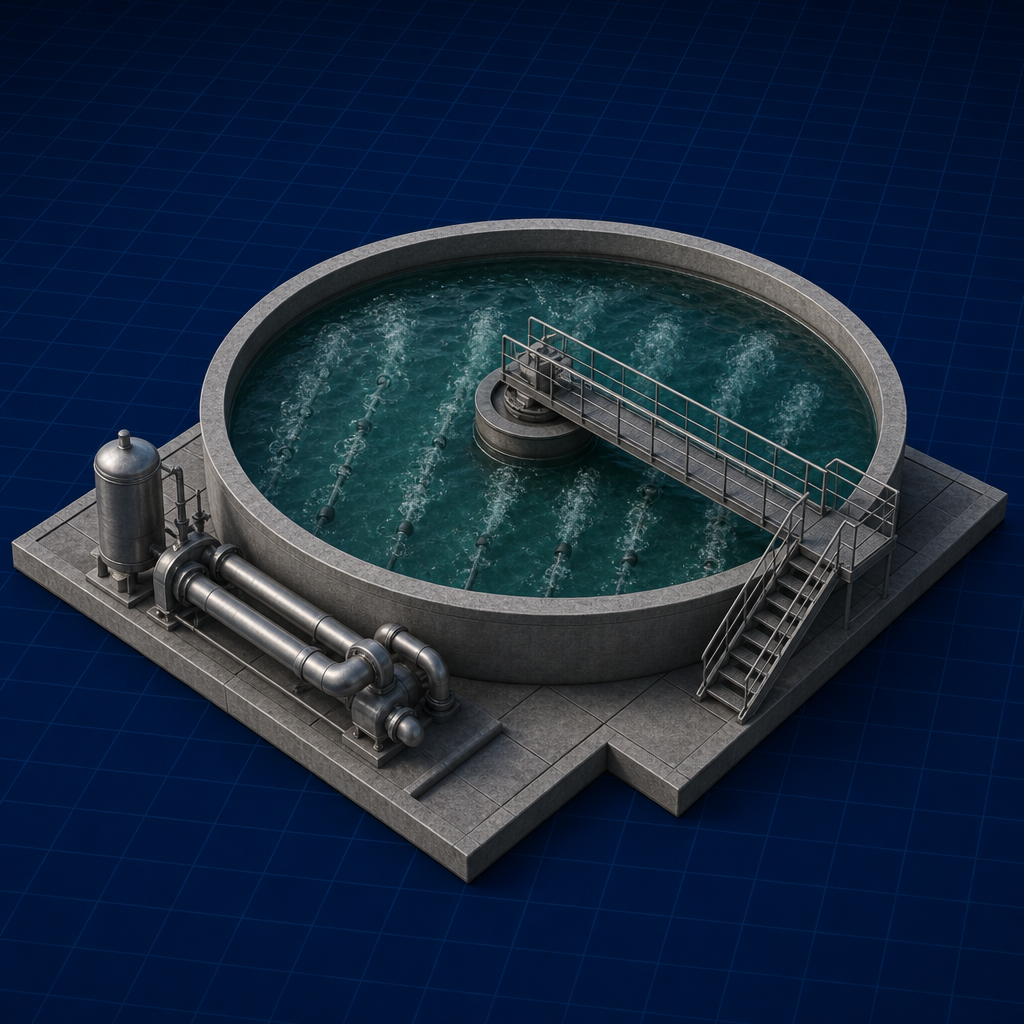 Aeration tank with diffusers — Biological Treatment Processes