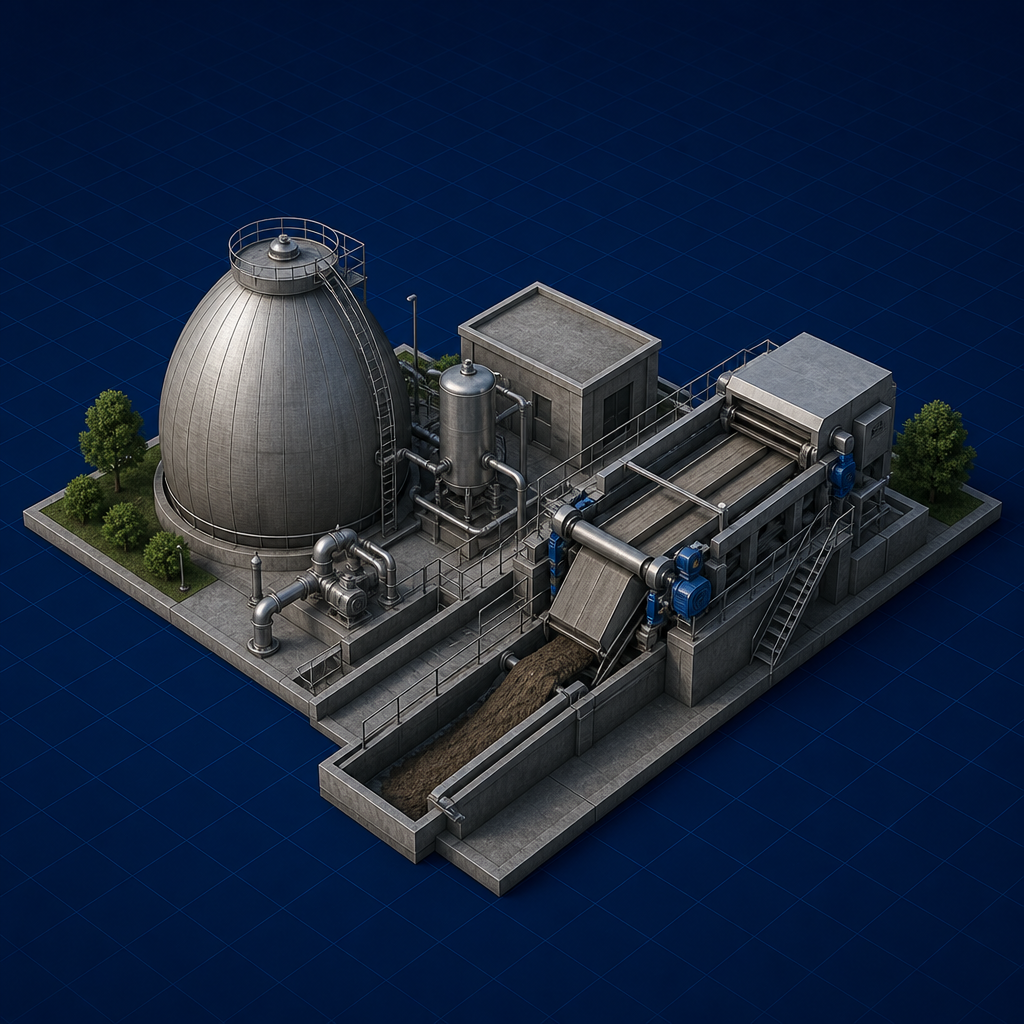 Digester and belt press — Sludge Treatment and Disposal